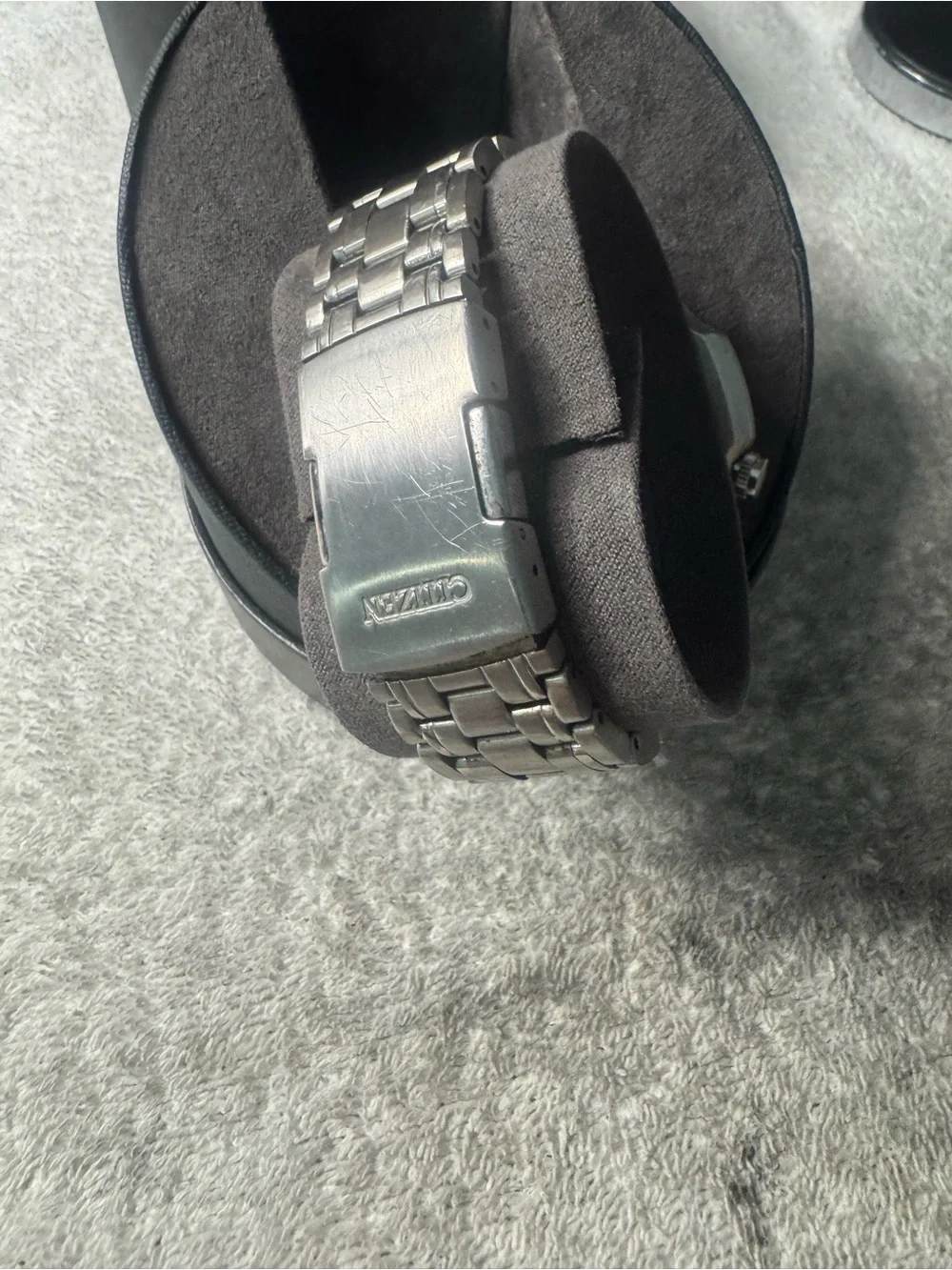 #212 Citizen Silver and Black Eco-Drive Chronograph Men’s Watch